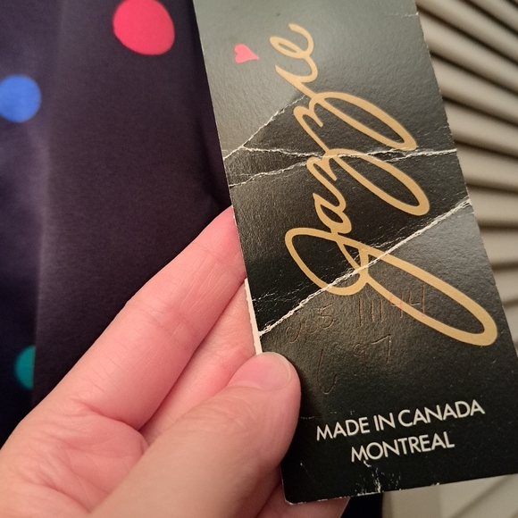 90s deadstock Black polka-dot camisole - Picture 3 of 4